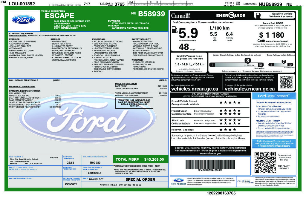 Used 2022 White Ford SEL image 27