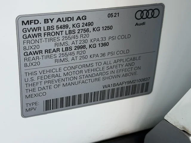 Used 2021 White Audi 45 Premium Plus image 22