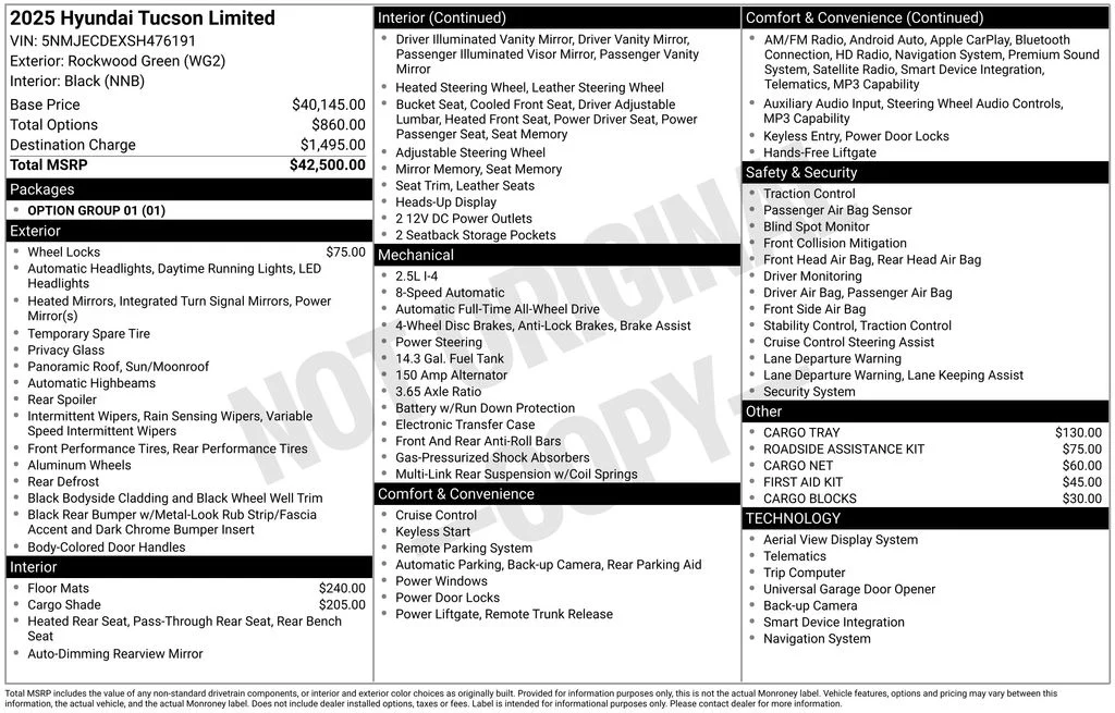 Used 2025 Green Hyundai Limited image 35