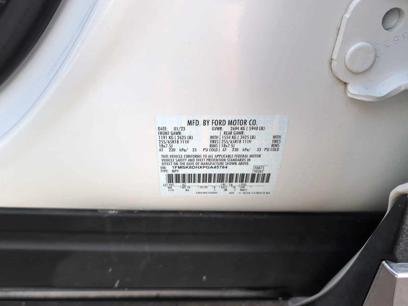 Used 2023 Star White Metallic Tri-Coat Ford XLT image 11