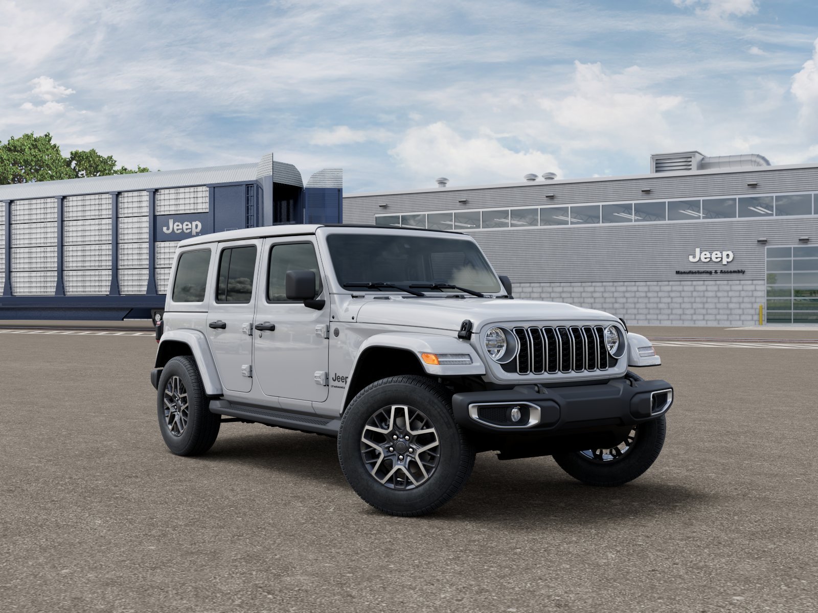 New 2026 Bright White Clear-Coat Exterior Paint Jeep Sahara image 3