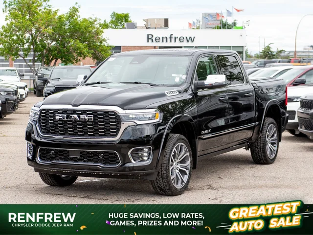 2026 RAM 1500 Tungsten* Crew Cab 4x4, 540 HP, RamBox, Massage, Passenger Screen