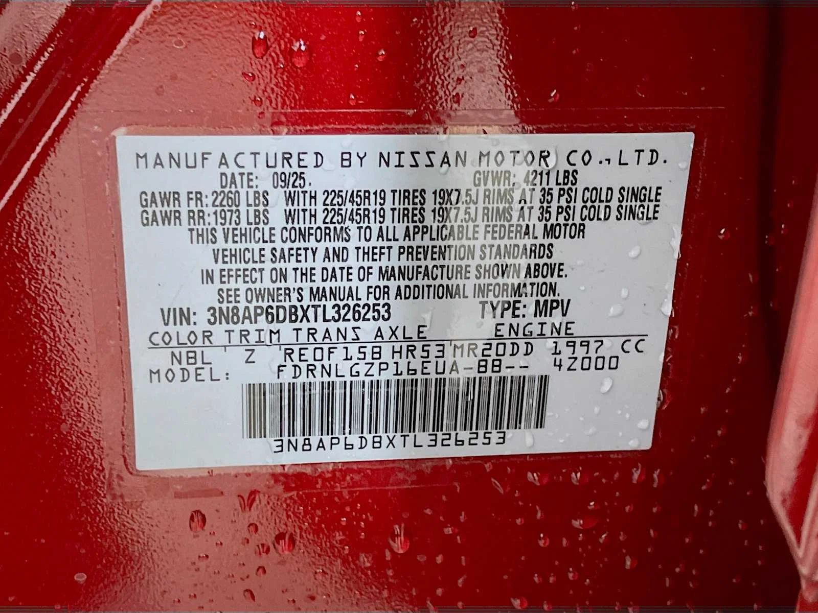 New 2026 Scarlet Ember Tintcoat Nissan SR image 6