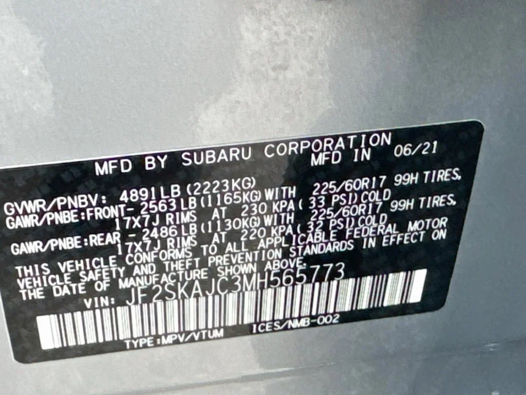 Used 2021 Silver Subaru Premium image 42