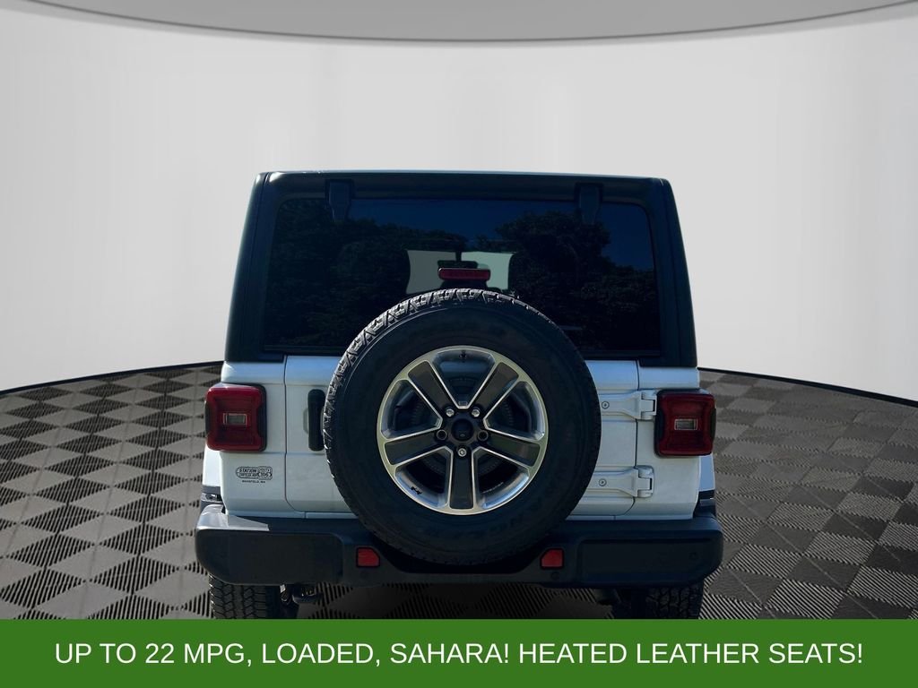 Used 2021 White Jeep Unlimited Sahara image 4
