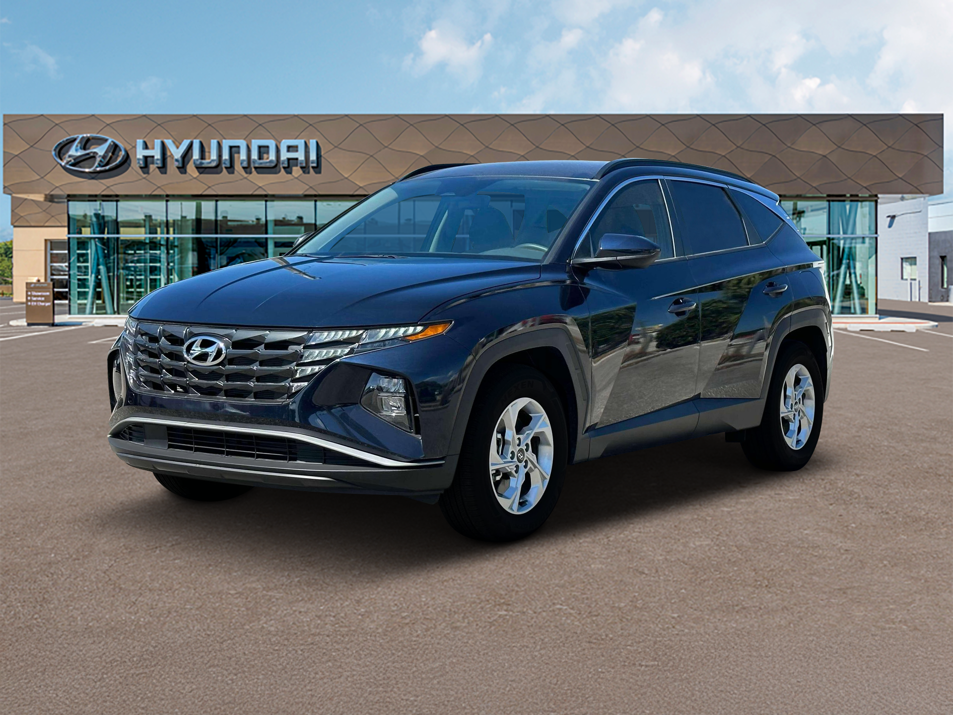 New 2024 Blue Hyundai SEL AWD image 1