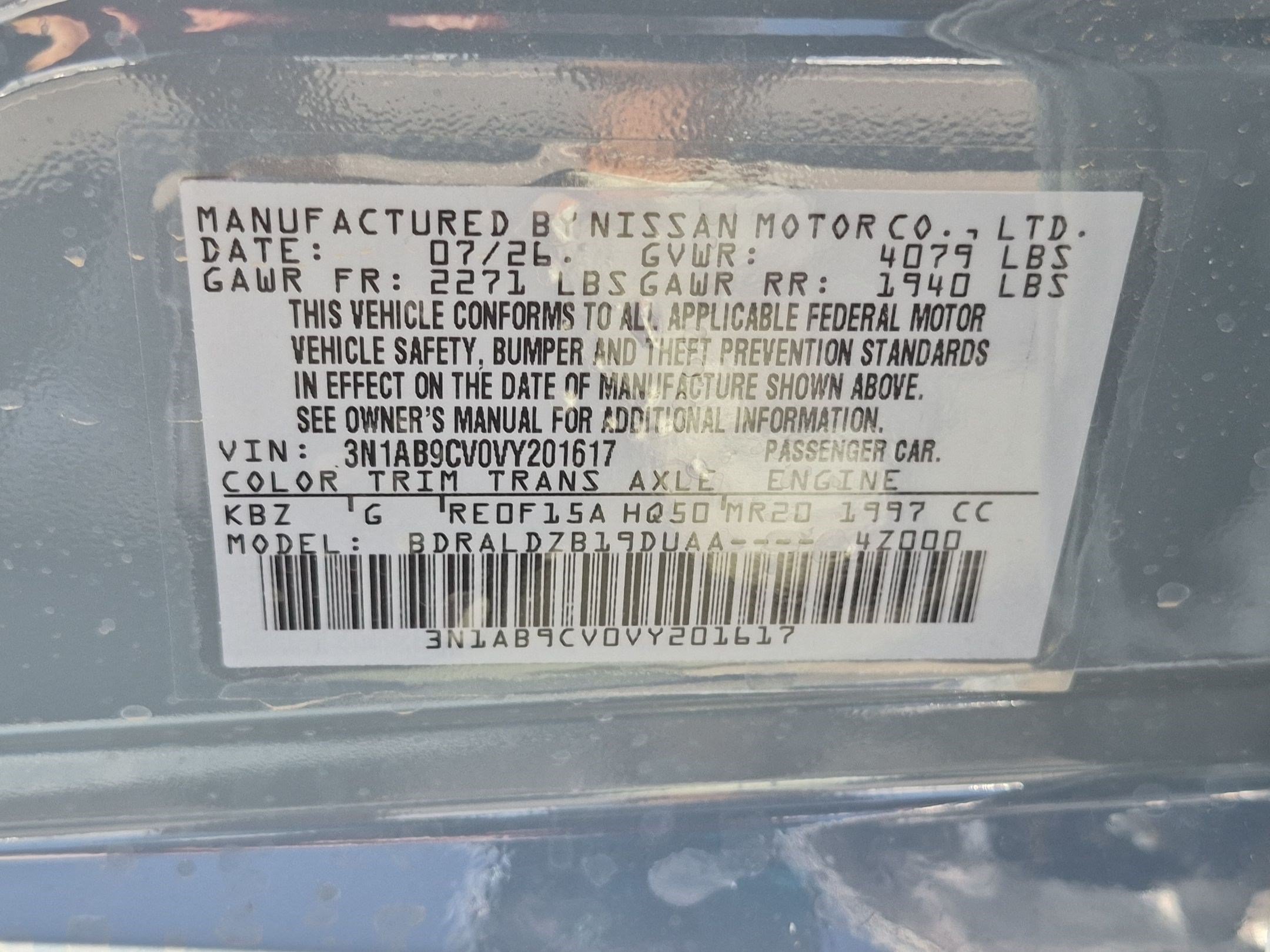 New 2027 Atlantic Gray Metallic Nissan SV image 15