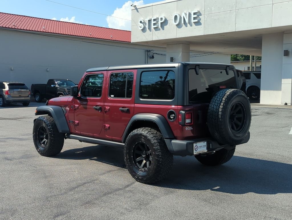 Used 2021 Red Jeep Unlimited Willys image 4