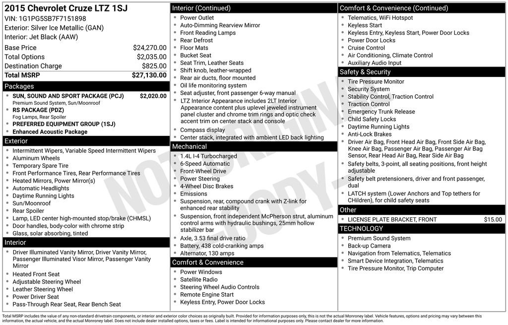 Used 2015 Silver Chevrolet LTZ image 2