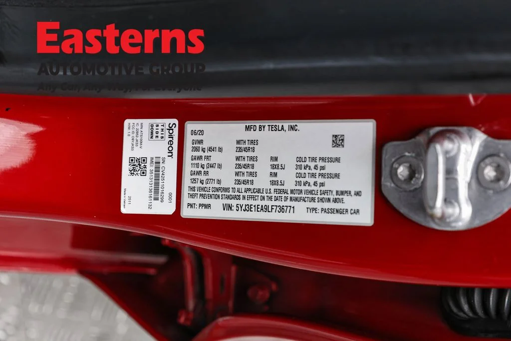 Used 2020 Red Tesla Standard image 30