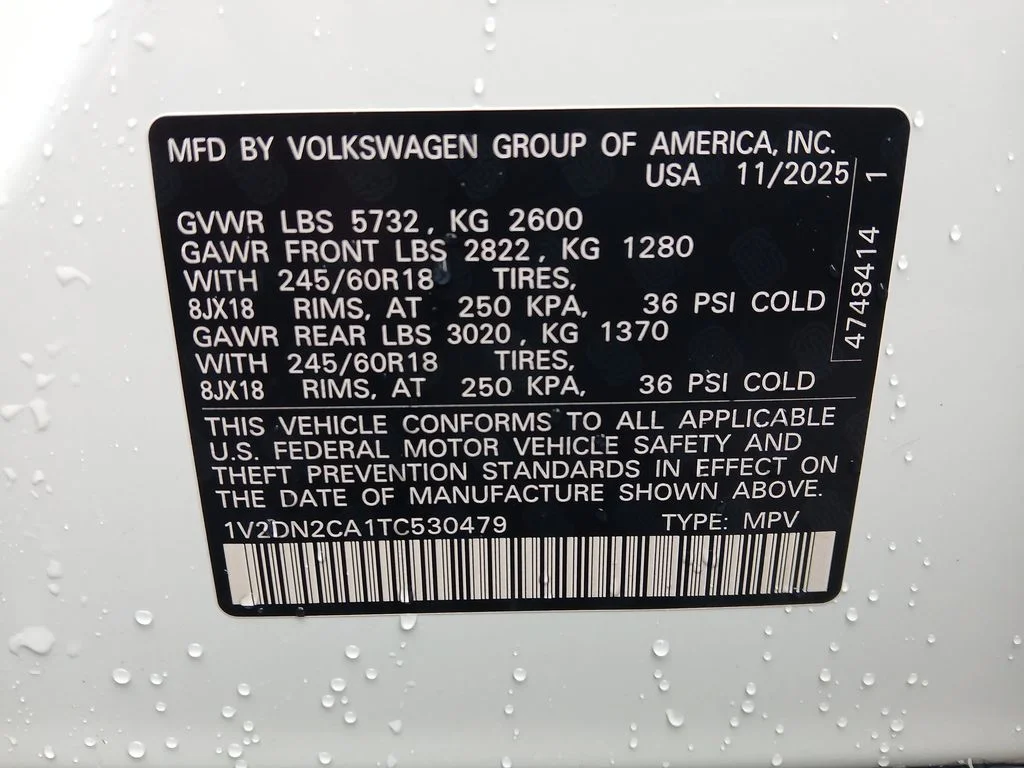 New 2026 White Volkswagen 2.0T SE image 28