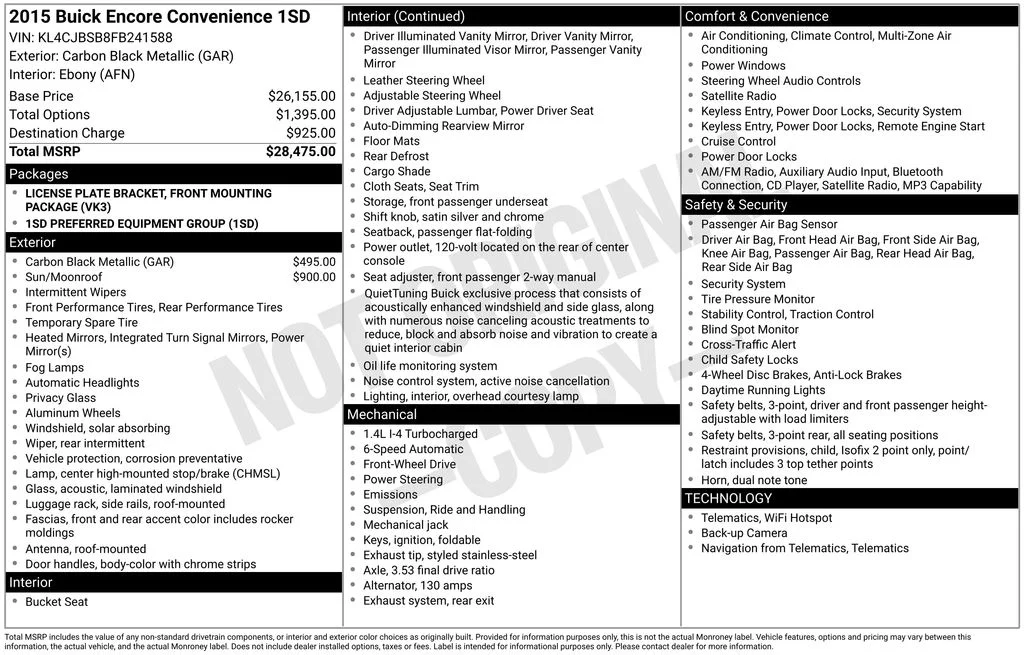 Used 2015 Black Buick Convenience image 35