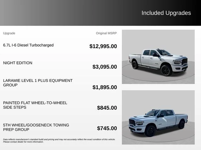 New 2026 Bright White Clear-Coat Exterior Paint RAM Laramie image 4