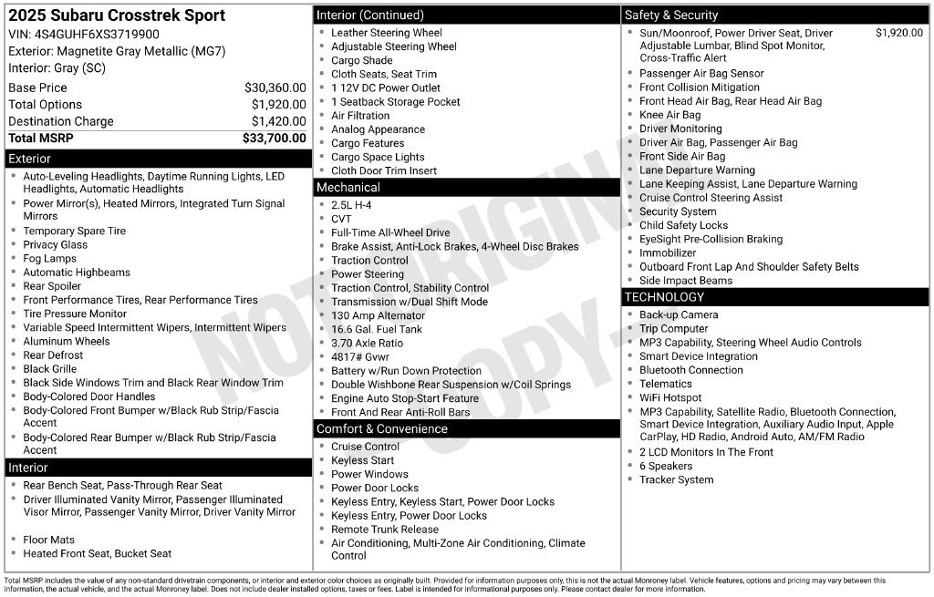 Used 2025 Gray Subaru Sport image 24