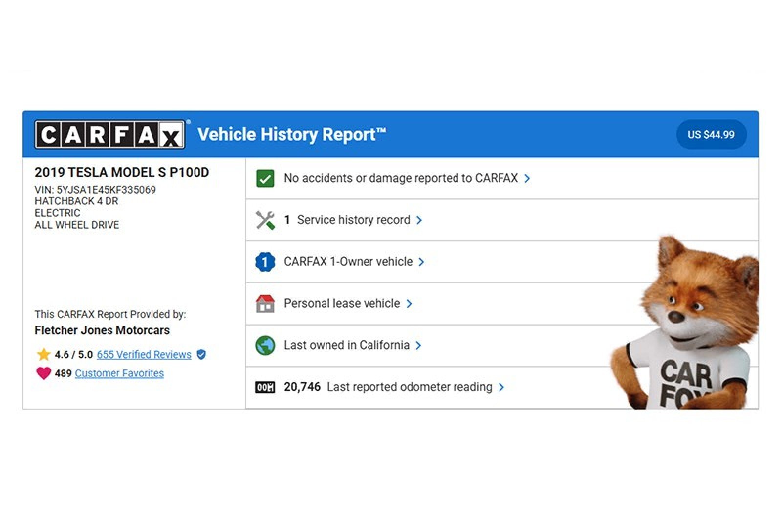 Used 2019 Tesla Model S Performance with VIN 5YJSA1E45KF335069 for sale in Costa Mesa, CA