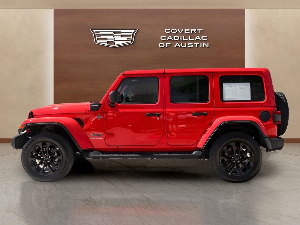 Used 2025 Jeep Wrangler 4xe Sahara 4XE with VIN 1C4RJXP68SW601616 for sale in Austin, TX