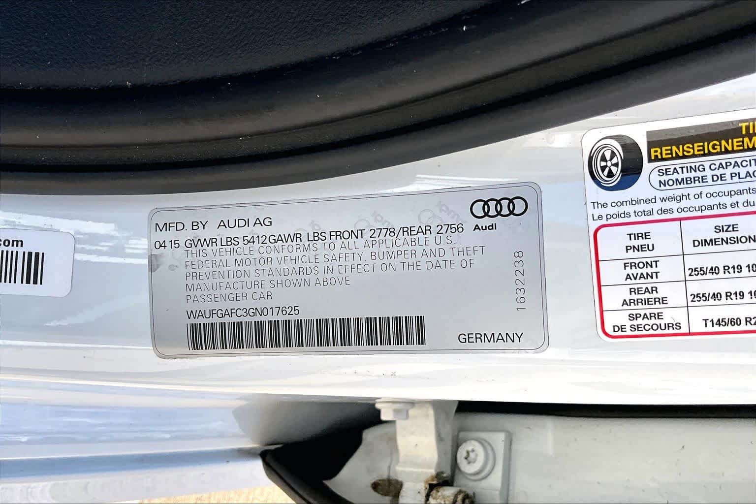 Used 2016 Ibis White Audi 3.0T Premium Plus image 37