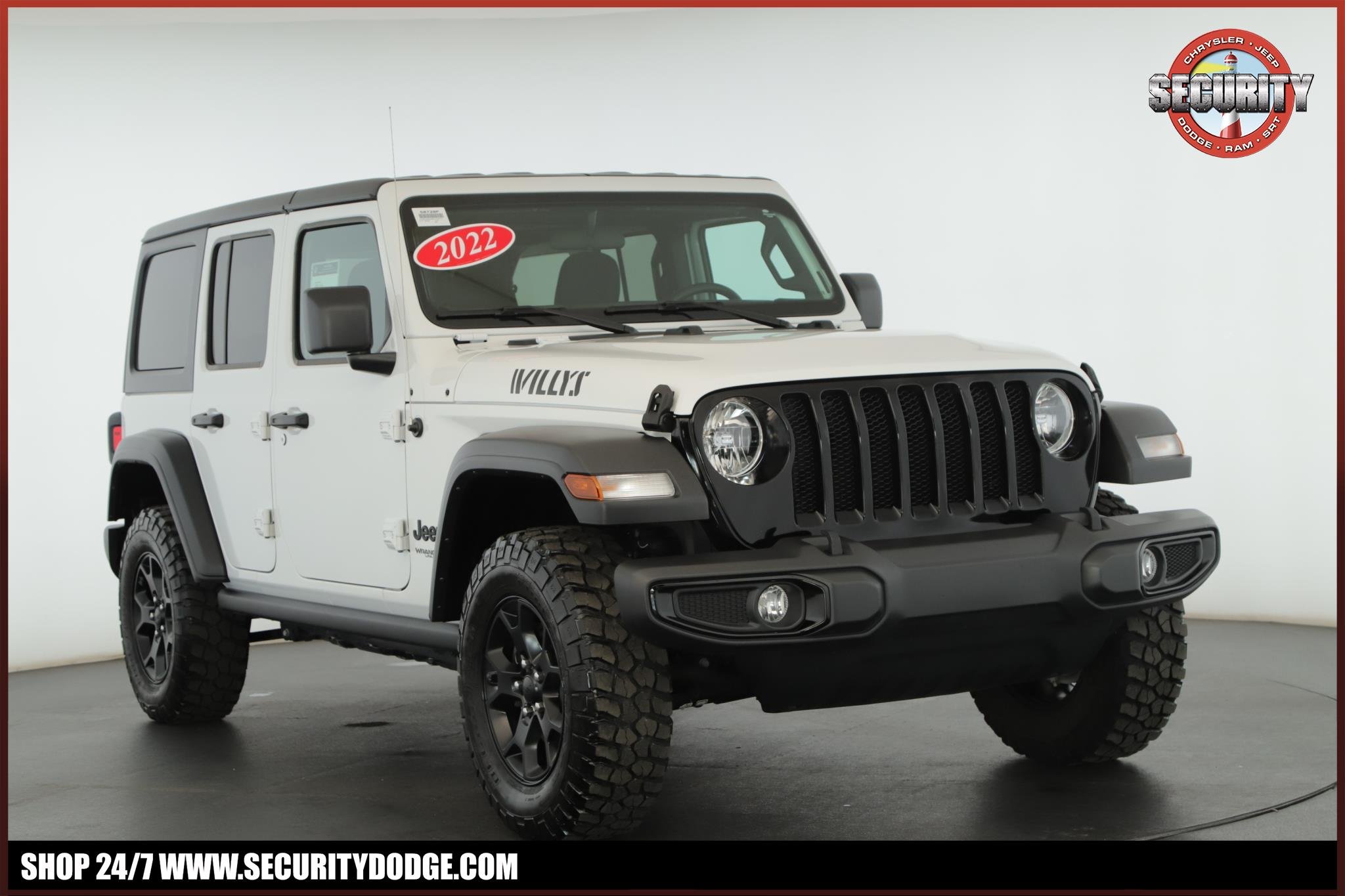 Used 2022 Bright White Clearcoat Jeep Unlimited Willys Sport 4x4 image 1