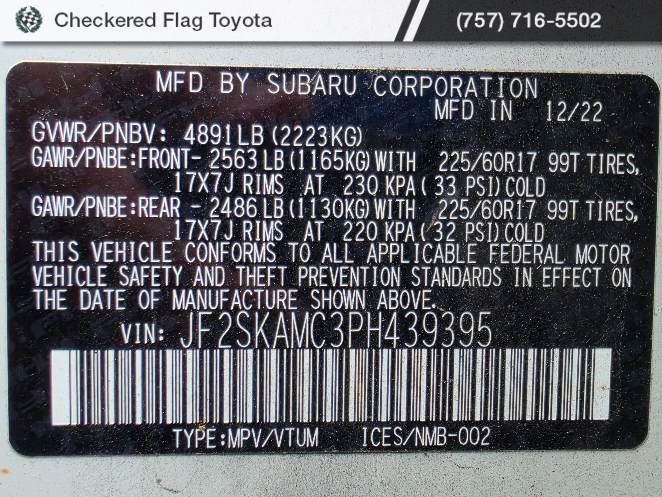 Used 2023 Crystal White Pearl Subaru Wilderness image 22