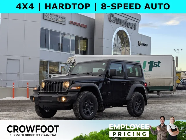 2026 Jeep Wrangler Sport - - 4x4 - 2.0L Turbo Engine - 12.3 Uconnect 5 Display - Black Freedom Hardtop & More!
