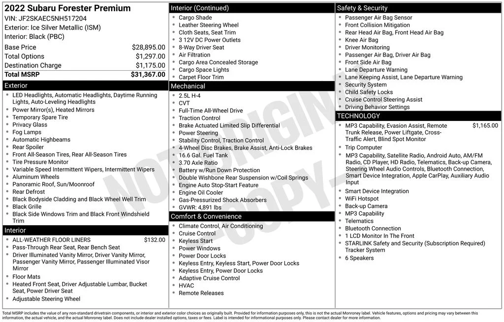 Used 2022 Silver Subaru Premium image 17