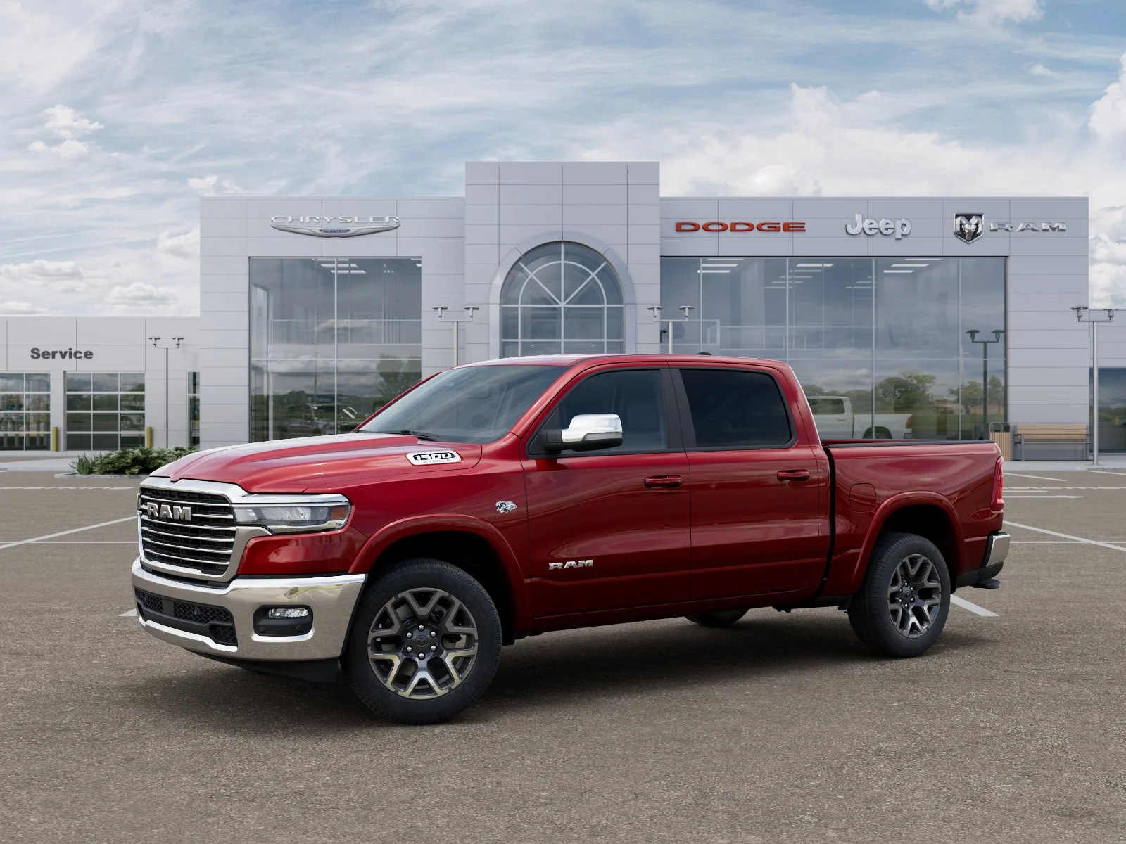 New 2026 Molten Red Pearl-Coat Exterior Paint RAM Laramie image 2