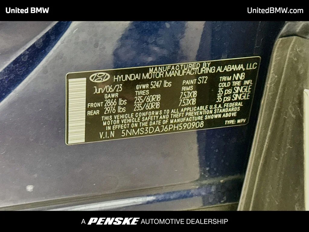 Used 2023 Stormy Blue Hyundai SEL image 22