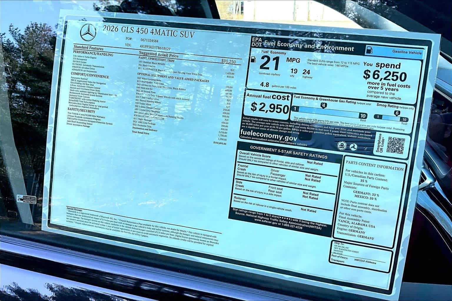 New 2026 Obsidian Black Metallic Mercedes-Benz GLS 450 image 19