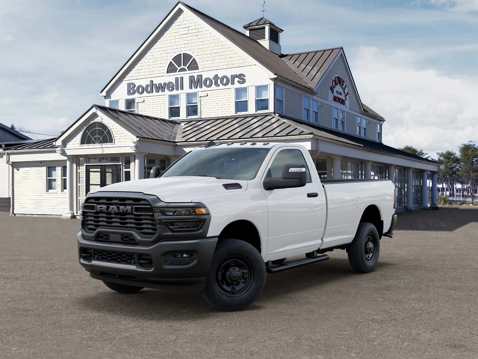 New 2026 Bright White Clear-Coat Exterior Paint RAM Tradesman Regular Cab 4x4 8
