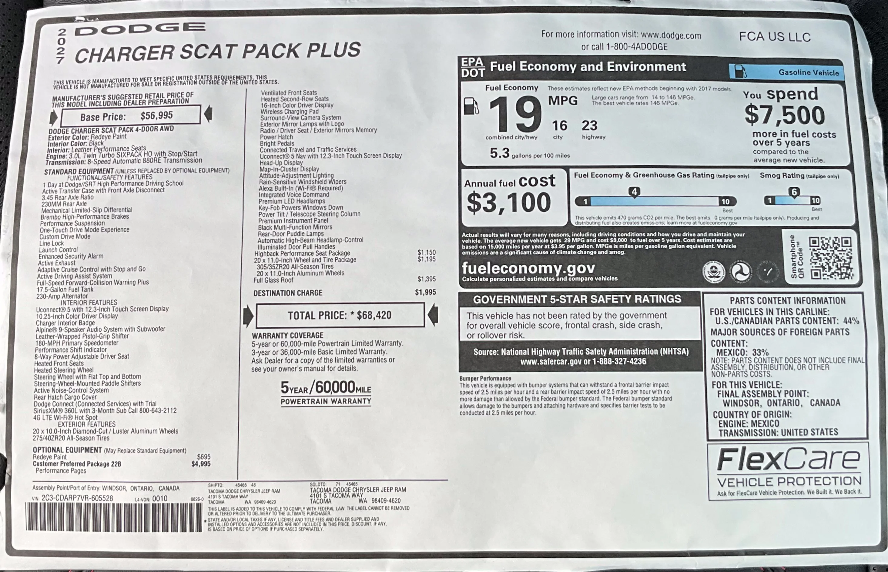 New 2027 Red Dodge Scat Pack Plus image 28