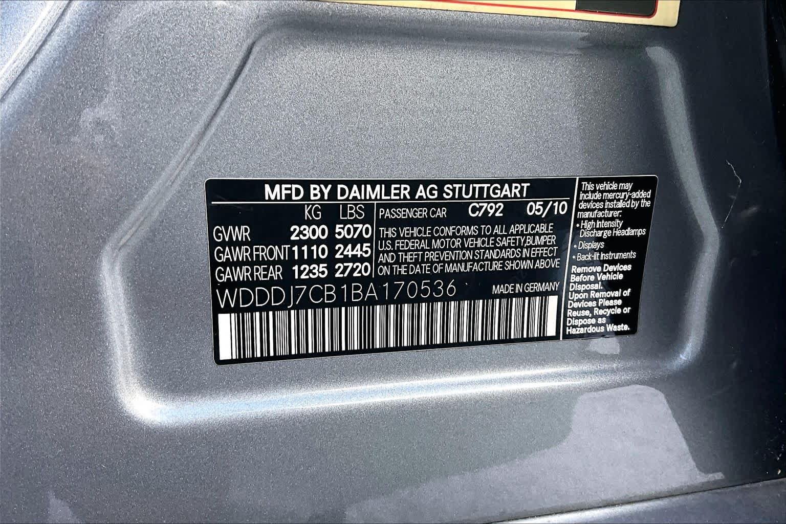 Used 2011 Flint Grey Metallic Mercedes-Benz CLS 550 image 29