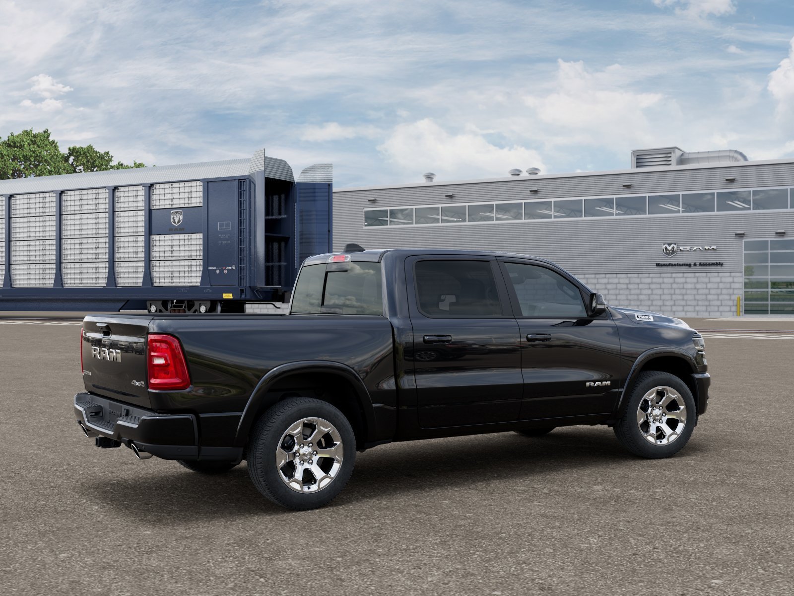 New 2027 Diamond Black Crystal Pearl-Coat Exterior Paint RAM Big Horn/Lone Star image 2