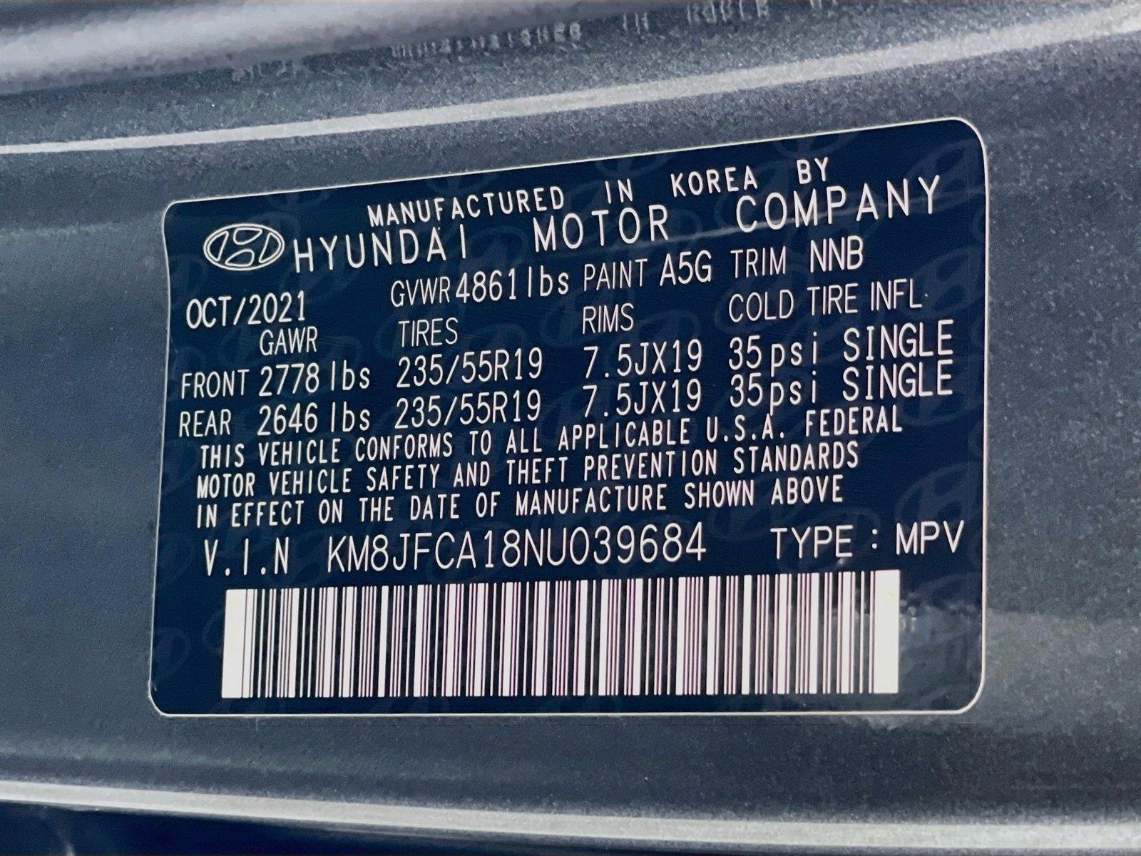 Used 2022 Amazon Gray Hyundai SEL Convenience image 32