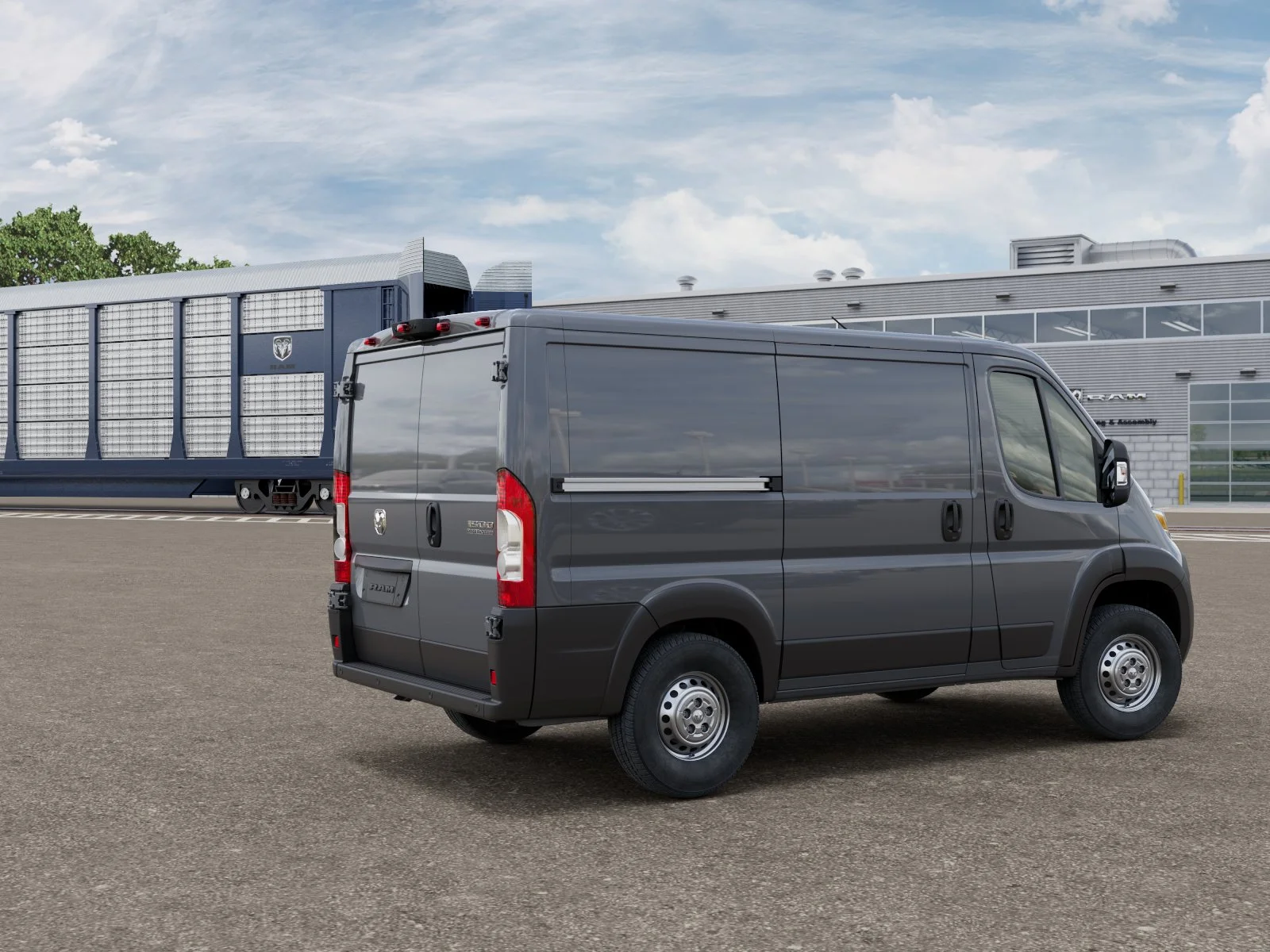 New 2026 Ceramic Gray Clear-Coat Exterior Paint RAM Tradesman image 2
