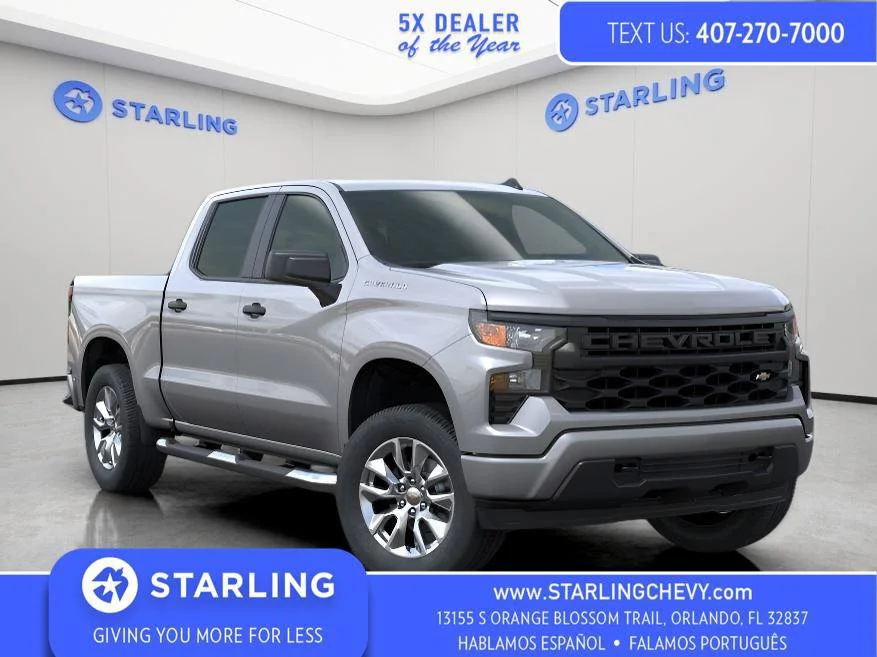 Used 2025 Sterling Gray Metallic Chevrolet Custom image 1
