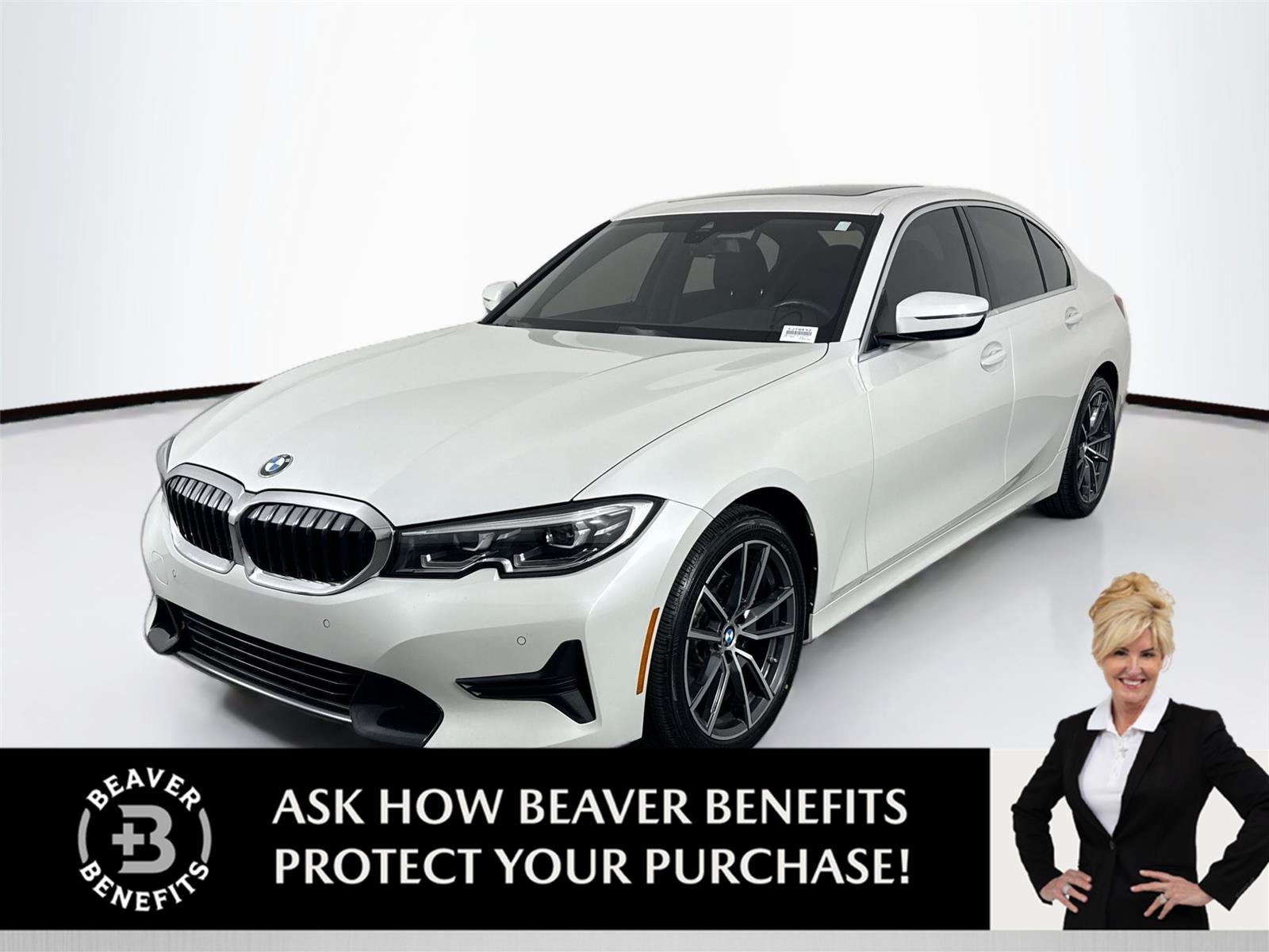 Used 2019 Mineral White Metallic BMW 330i xDrive image 1