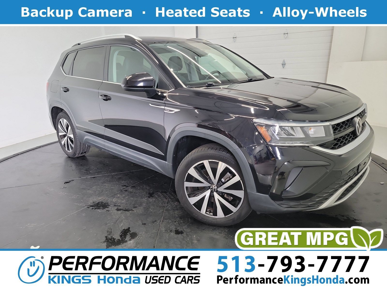 Used 2022 Deep Black Pearl Volkswagen SE image 1