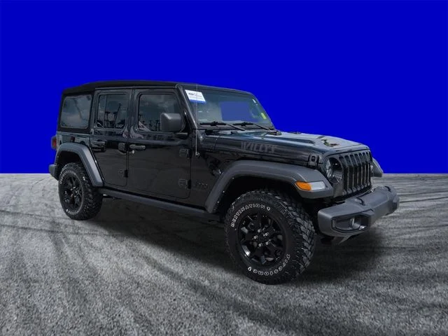 Certified Used 2022 Black Clearcoat Jeep Unlimited Willys image 2