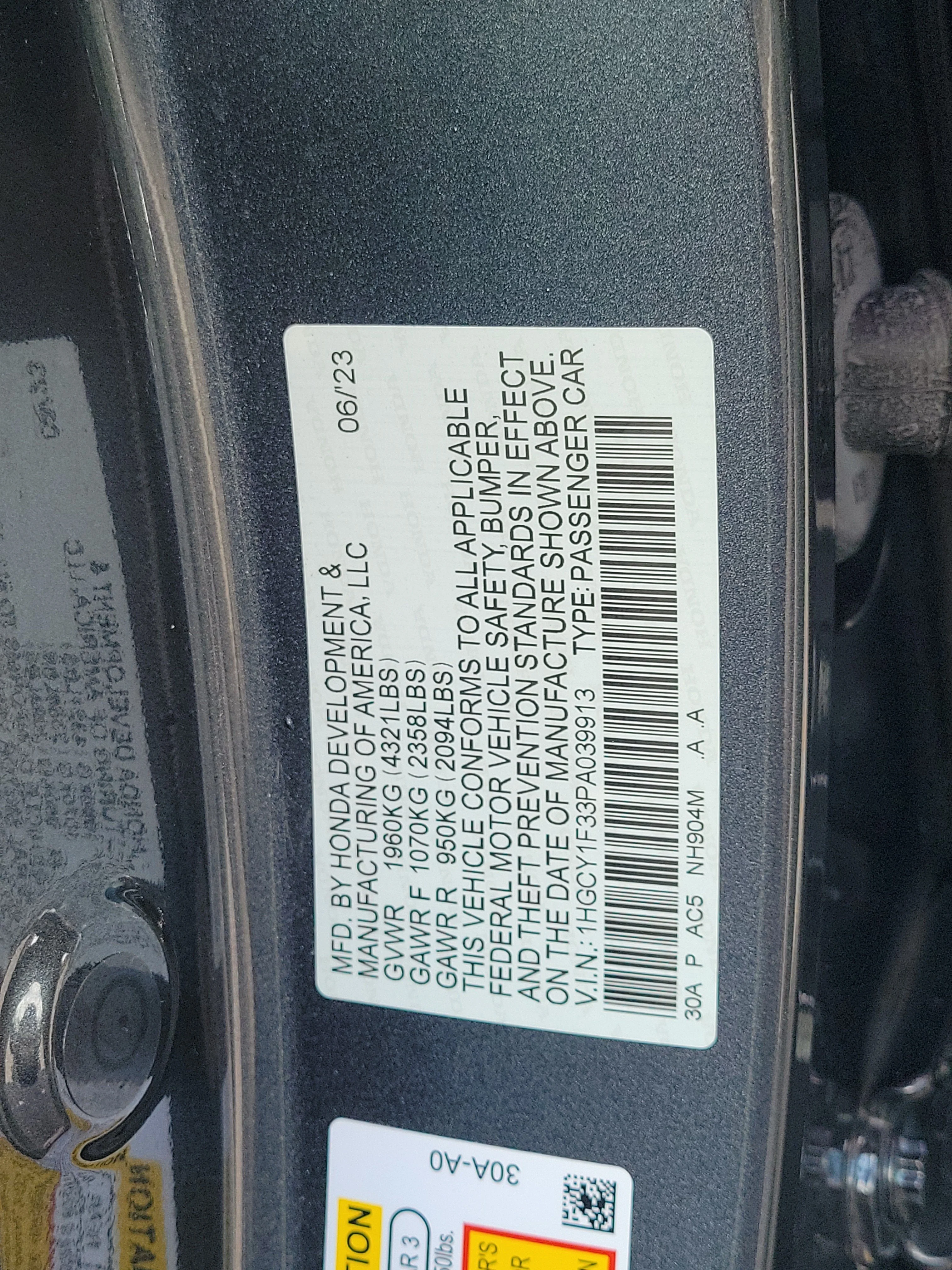 2023 Honda Accord EX - Photo 66