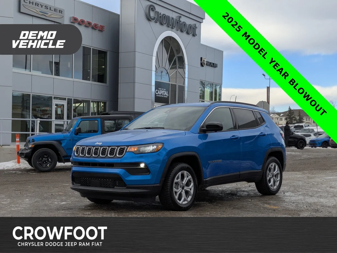 New 2025 Blue Jeep North - - 4X4 - 4.99% O.A.C - 360 Camera System - 10.1 Inch Display - Adaptive Cruise & More! image 1