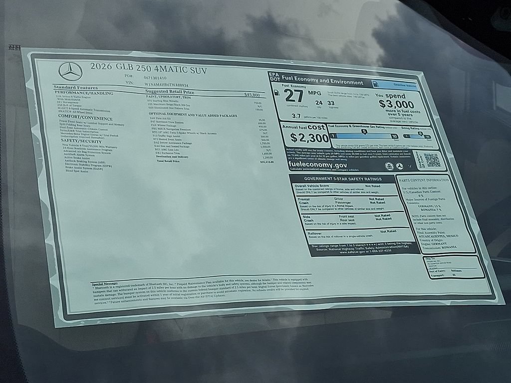 New 2026 Starling Blue Metallic Mercedes-Benz GLB 250 image 56