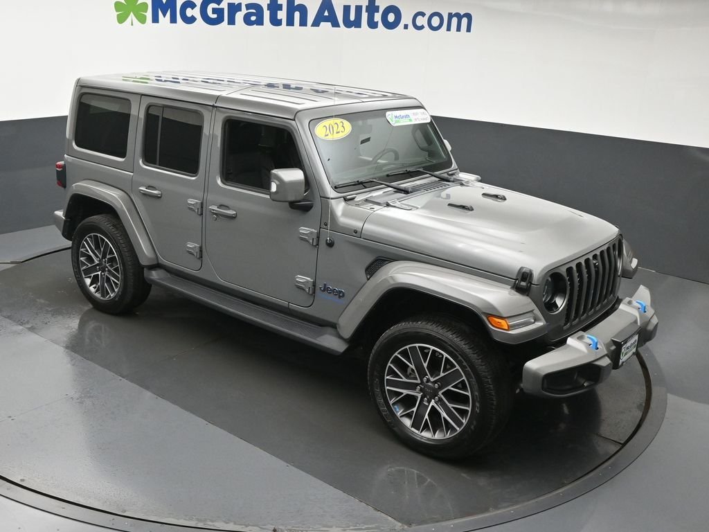 Used 2023 Gray Jeep Sahara 4xe image 4