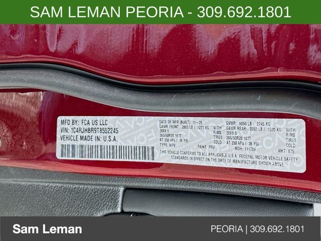 New 2026 Velvet Red Pearl-Coat Exterior Paint Jeep Limited image 29