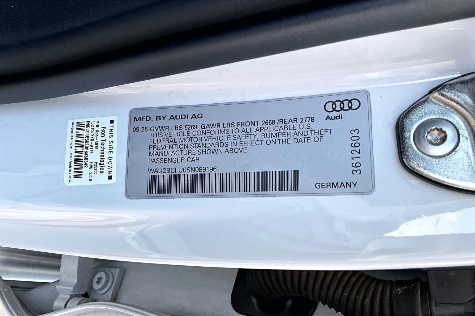 Used 2025 Glacier White Metallic Audi Premium Plus image 33