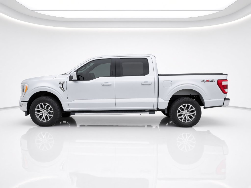 Used 2021 Space White Metallic Ford LARIAT image 4