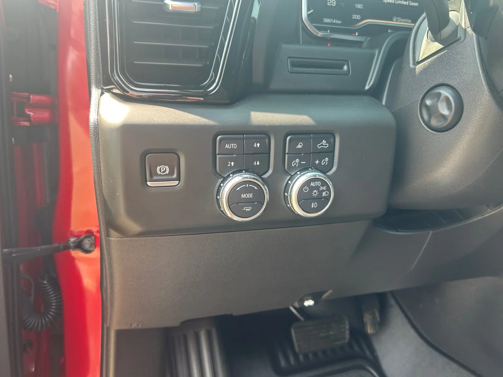 Used 2025 Red GMC AT4 Crew Cab 3.0L Diesel Leather Sunroof Navigation 4x4 image 16