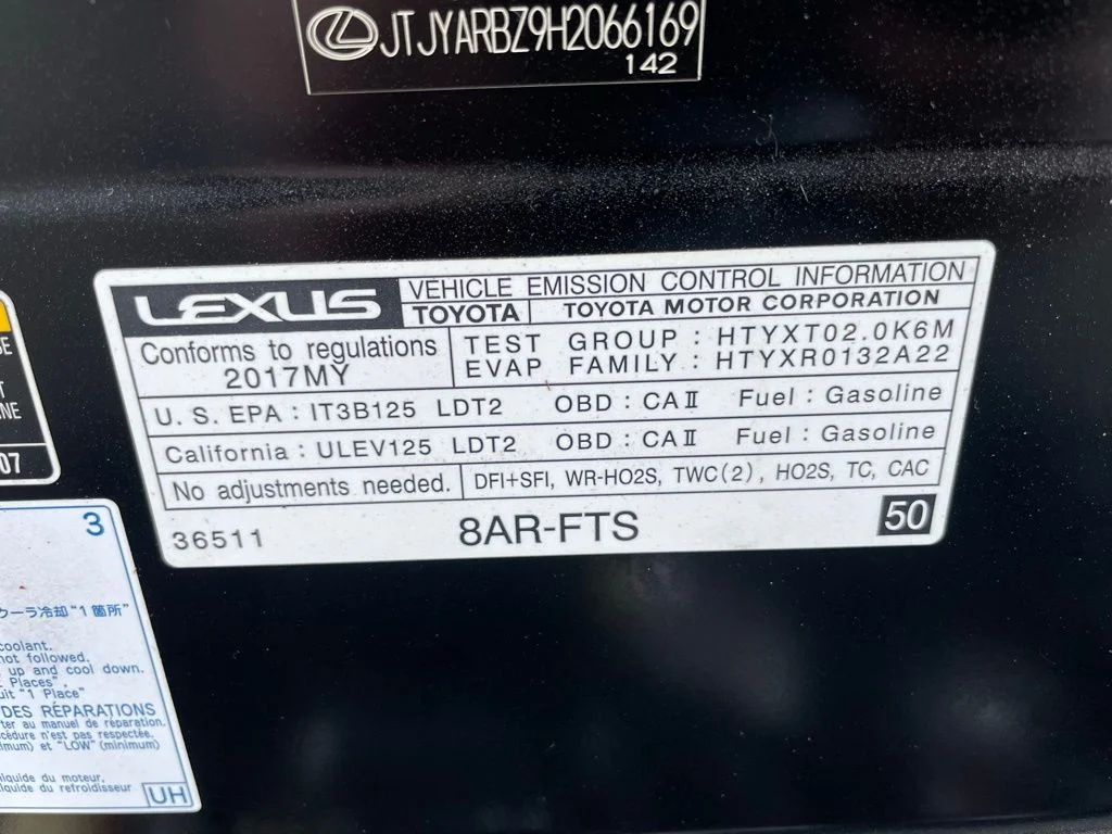 Used 2017 Obsidian Black Lexus 200t F Sport image 37