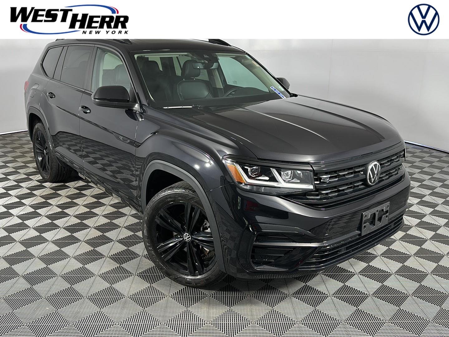 Used 2023 Deep Black Pearl Volkswagen 3.6L V6 SEL R-Line Black image 1