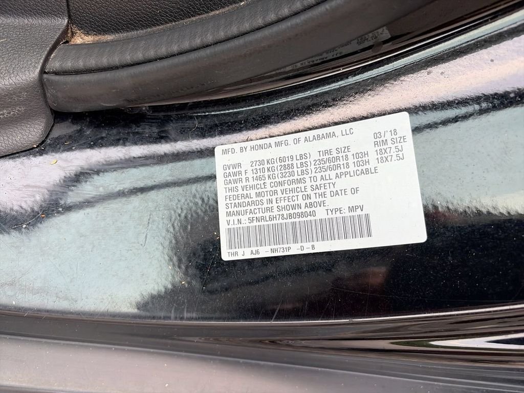 Used 2018 Black Honda EX-L image 28