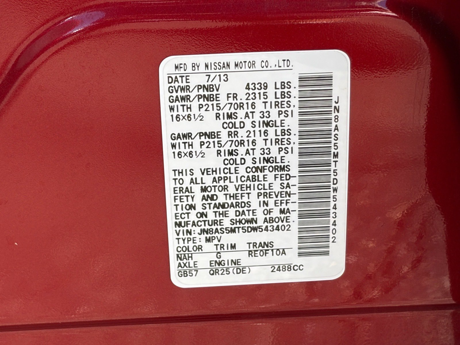 Used 2013 Red Nissan S image 29